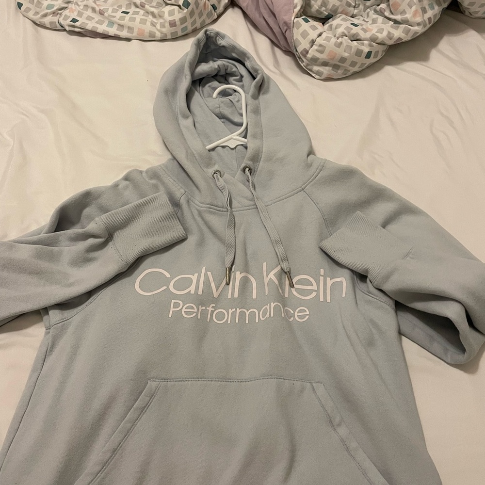 calvin klein performance blue hoodie